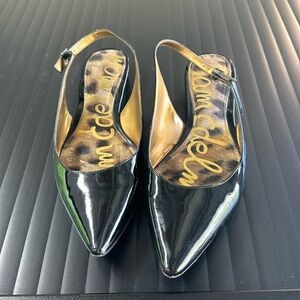 Sam Edelman S-Ionia Black Patent sling shoes. Size 10. New in Box.